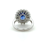 7.41 Carat Ceylon Sapphire and Diamond Ring