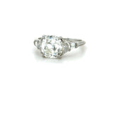 2.70 Carat Cushion Brilliant Cut Diamond Engagement Ring