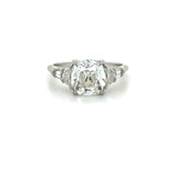 2.70 Carat Cushion Brilliant Cut Diamond Engagement Ring