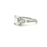 2.70 Carat Cushion Brilliant Cut Diamond Engagement Ring