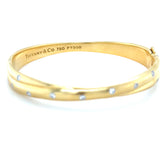 Tiffany & Co. Etoile 18K Yellow Gold, Platinum and Diamond Bangle Bracelet