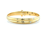 Tiffany & Co. Etoile 18K Yellow Gold, Platinum and Diamond Bangle Bracelet