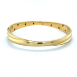 Tiffany & Co. Etoile 18K Yellow Gold, Platinum and Diamond Bangle Bracelet