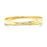 Tiffany & Co. Etoile 18K Yellow Gold, Platinum and Diamond Bangle Bracelet
