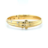 Tiffany & Co. Etoile 18K Yellow Gold, Platinum and Diamond Bangle Bracelet