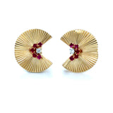 Retro Cartier, Yellow Gold, Ruby and Diamond Set