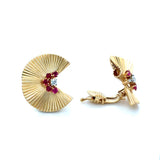Retro Cartier, Yellow Gold, Ruby and Diamond Set