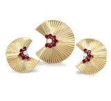 Retro Cartier, Yellow Gold, Ruby and Diamond Set