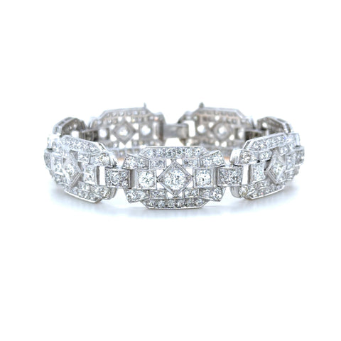 Art Deco Diamond Bracelet, Platinum