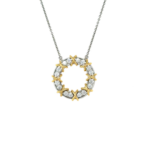 Schlumberger for Tiffany & Co., Sixteen Stone Diamond Circle Pendant/Necklace