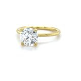 Sylvie, GIA 2.00 Carat Round Brilliant Cut Diamond Engagement Ring