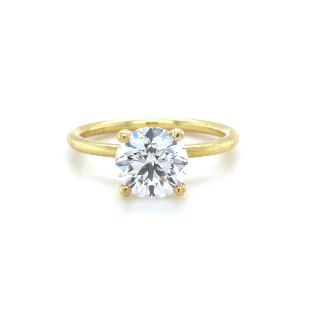 Sylvie, GIA 2.00 Carat Round Brilliant Cut Diamond Engagement Ring