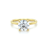 Sylvie, GIA 2.00 Carat Round Brilliant Cut Diamond Engagement Ring
