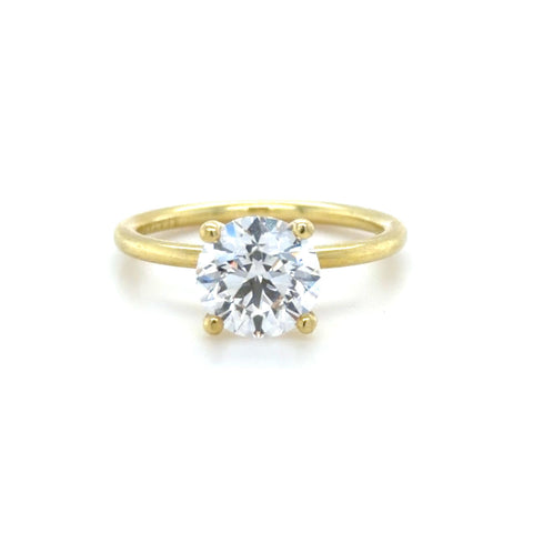Sylvie, GIA 2.00 Carat Round Brilliant Cut Diamond Engagement Ring