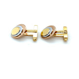 Bvlgari, Tricolor Gold Cirlcle Cufflinks