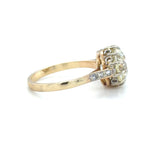 Antique, GIA 4.04 Carat Old Mine Brilliant Cut Diamond Engagement Ring