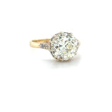 Antique, GIA 4.04 Carat Old Mine Brilliant Cut Diamond Engagement Ring