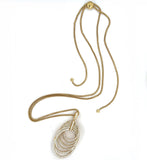 David Yurman, 18K Yellow Gold and Diamond Origami Removable Pendant/Necklace