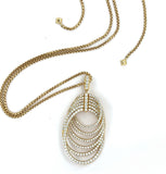 David Yurman, 18K Yellow Gold and Diamond Origami Removable Pendant/Necklace