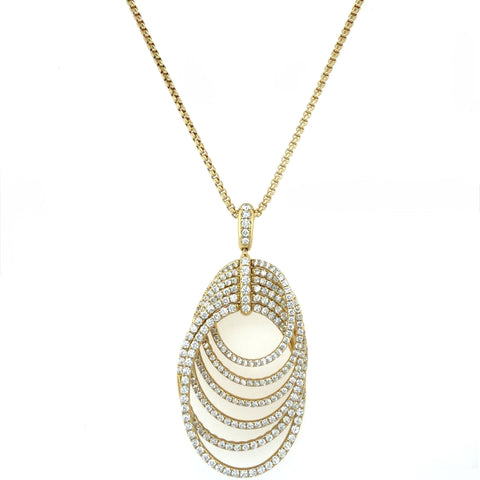 David Yurman, 18K Yellow Gold and Diamond Origami Removable Pendant/Necklace
