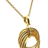 David Yurman, 18K Yellow Gold and Diamond Origami Removable Pendant/Necklace