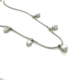 Jose Hess, Platinum, 14 Karat White Gold and Diamond Station Necklace