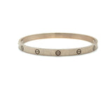 Cartier, Love Medium Model Bangle Bracelet, 18K White Gold, Size 18