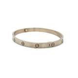 Cartier, Love Medium Model Bangle Bracelet, 18K White Gold, Size 18