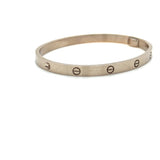 Cartier, Love Medium Model Bangle Bracelet, 18K White Gold, Size 18