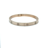 Cartier, Love Medium Model Bangle Bracelet, 18K White Gold, Size 18