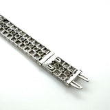 Art Deco, 14.50 Carats Diamond, Sapphire and Emerald Bracelet, Platinum