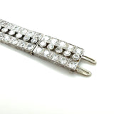 Art Deco, 14.50 Carats Diamond, Sapphire and Emerald Bracelet, Platinum