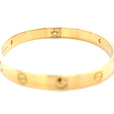 Cartier, Love Bracelet Classic Model 4 Diamonds Bangle Bracelet, size 18