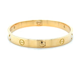 Cartier, Love Bracelet Classic Model 4 Diamonds Bangle Bracelet, size 18