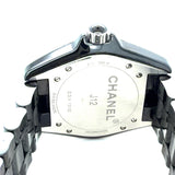 Chanel, J12 Automatic Diamond and Black Ceramic Watch, Stainless Steel, 38 mm