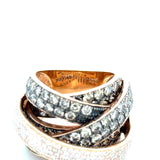 Le Vian, Champagne Diamond and Diamond Ring, 14K Rose and Blackened Gold