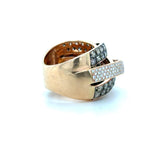 Le Vian, Champagne Diamond and Diamond Ring, 14K Rose and Blackened Gold