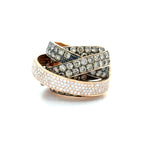 Le Vian, Champagne Diamond and Diamond Ring, 14K Rose and Blackened Gold