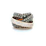 Le Vian, Champagne Diamond and Diamond Ring, 14K Rose and Blackened Gold