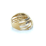 Le Vian, Gladiator Champagne Diamond and Diamond Ring, 14K Yellow and Black Gold