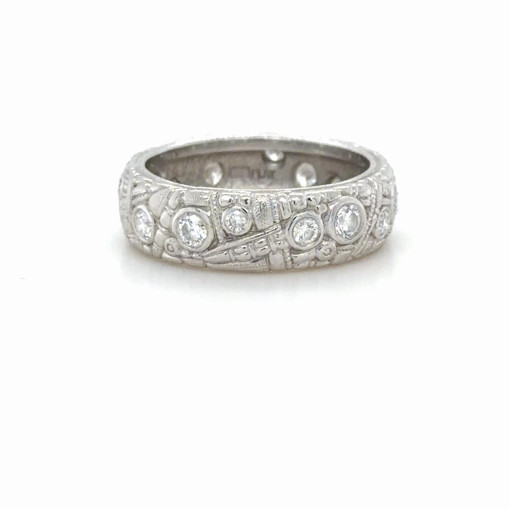 Alex Sepkus, Platinum and Diamond Band Ring