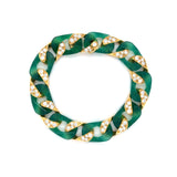 Vintage, Chrysoprase, Diamond and 18K Gold Necklace and Bracelet Suite