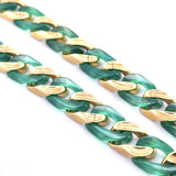 Vintage, Chrysoprase, Diamond and 18K Gold Necklace and Bracelet Suite