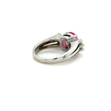 GIA 2.37 Ct. Unheated Pink Sapphire and Diamond Ring, 14K White Gold
