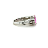 GIA 2.37 Ct. Unheated Pink Sapphire and Diamond Ring, 14K White Gold