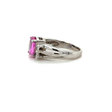 GIA 2.37 Ct. Unheated Pink Sapphire and Diamond Ring, 14K White Gold