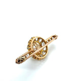 Victorian, GIA Natural Pearl and Diamond Brooch, 18K