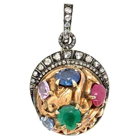 Vintage, Seaman Schepps Diamond and  Multigem Pendant
