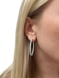 6.00 Carat Diamond Hoop Earrings, 18Kt White Gold